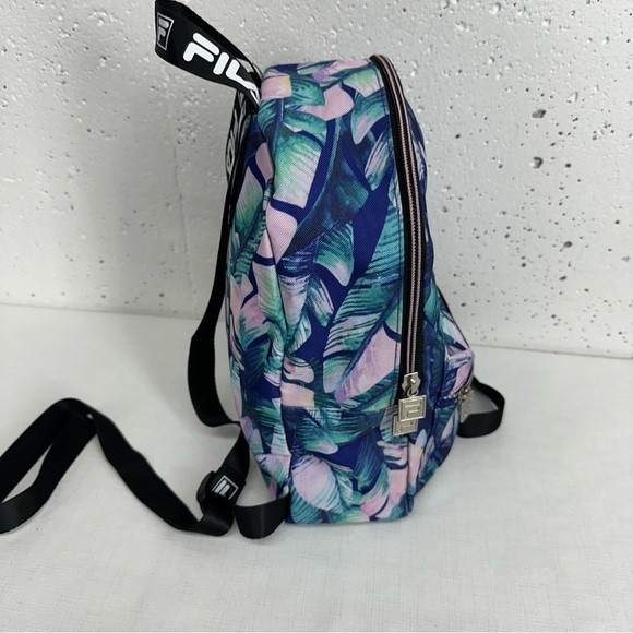 Fila Navy Blue and Pink Floral Backpack - Picture 6 of 16